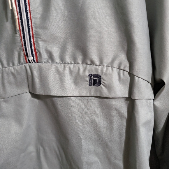 NWOT ID Vintage pullover windbreaker mens size 34 grey with front pocket - Picture 3 of 11